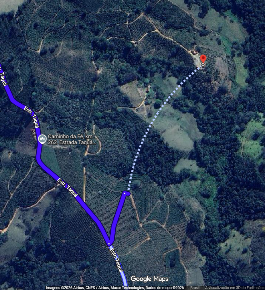 Segundo caso de rota rural incompleta no Google Maps em São João da Boa Vista